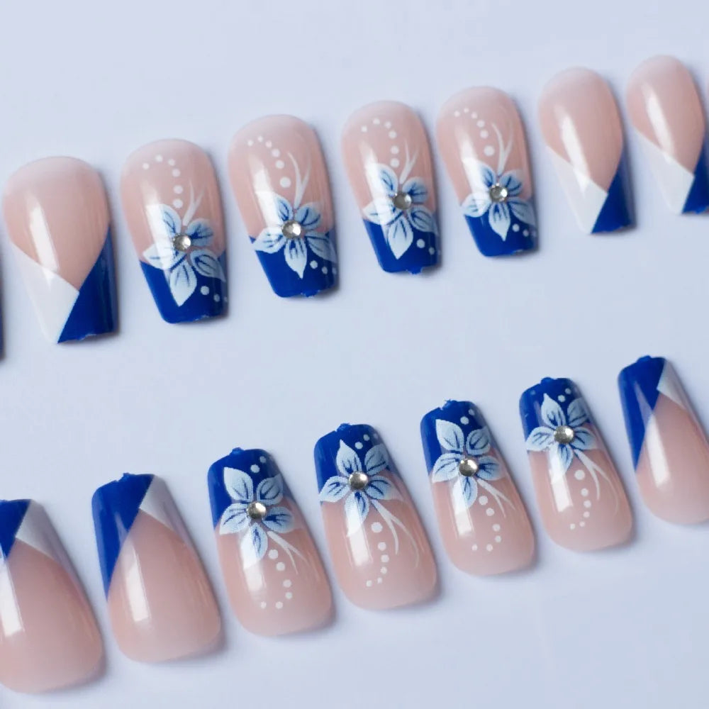 π 24pcs Short Square French Press-On Nails β Cherry Pink Perfection