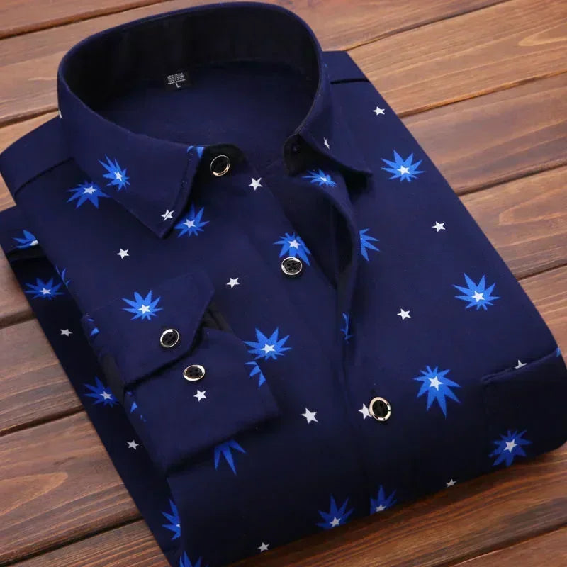 2025 Men's Autumn-Winter Plaid Shirt β Thick, Warm & Stylish