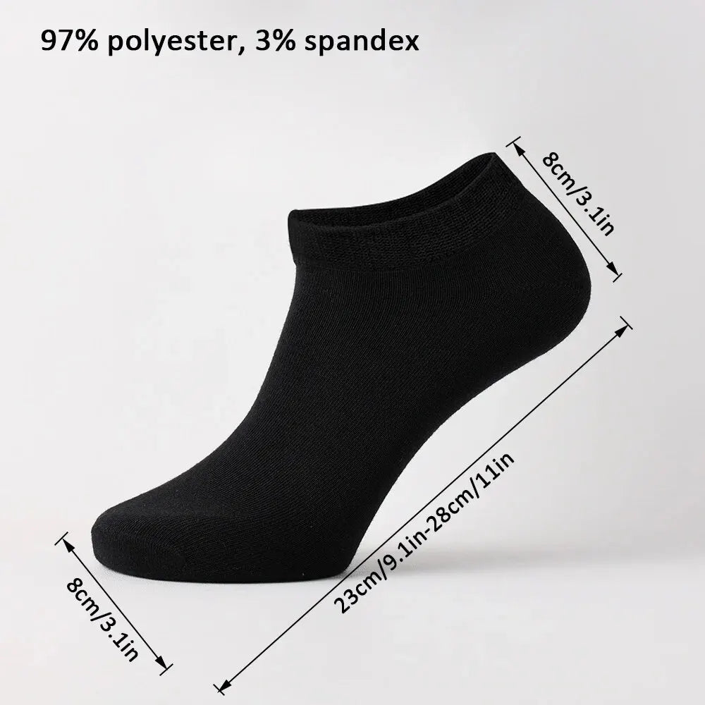 🧦 Unisex Solid Color Ankle & Boat Socks – 10/20/40 Pairs