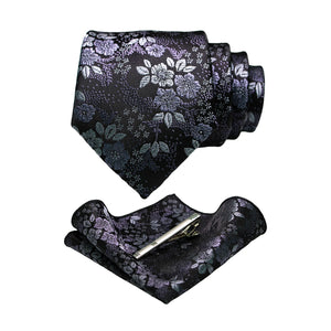 JEMYGINS Floral Silk Men’s Tie Set – Elevate Your Style with Elegance
