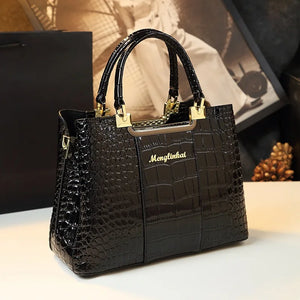 Luxury Crocodile-Embossed Tote – Elevate Your Elegance