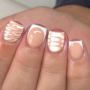 ๐ 24pcs Short Square French Press-On Nails โ Cherry Pink Perfection