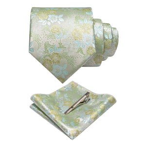 JEMYGINS Floral Silk Men’s Tie Set – Elevate Your Style with Elegance