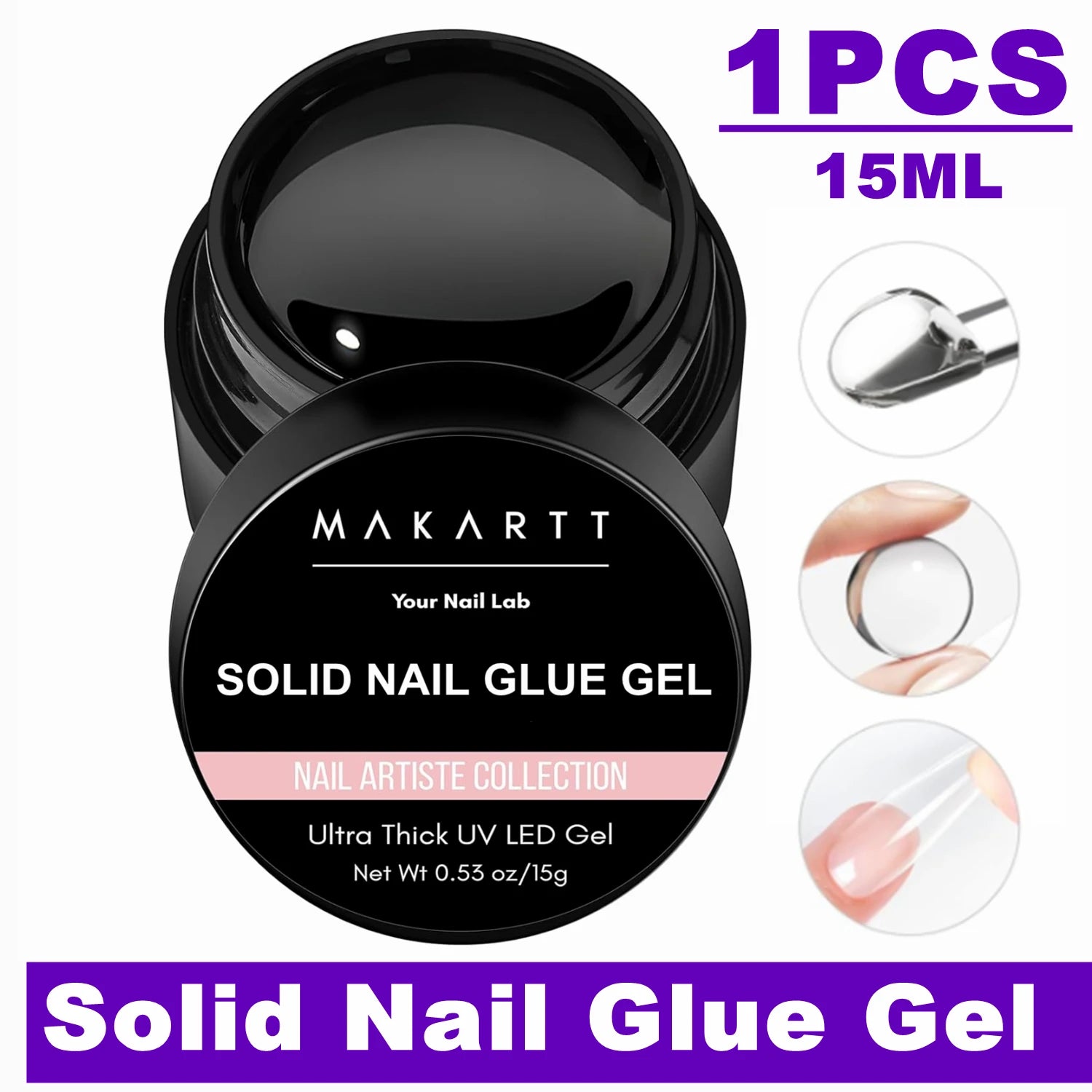 π
Solid Nail Glue Gel Kit β 15ml Nail Glue + 60ml Remover