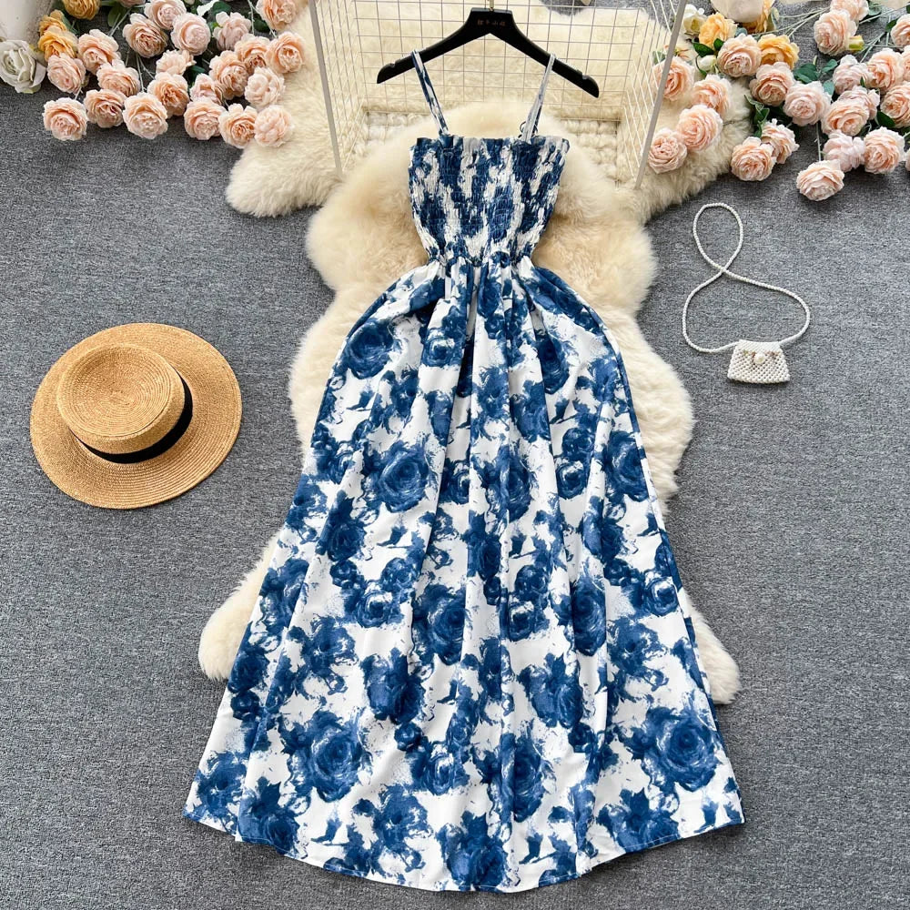 πΉSummer Rose Flower Print Romantic Retro Dress πΉ