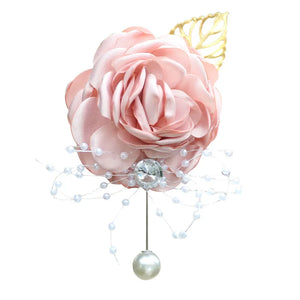 Elegant Wedding Wrist Corsage & Boutonniere Set – Perfect for Your Special Day