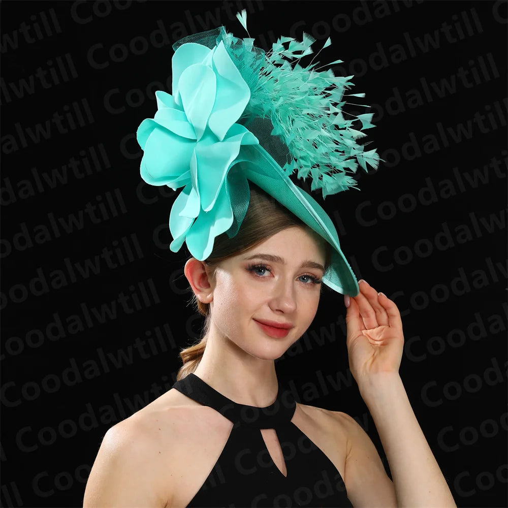 πΈ Big Flower Wedding Fascinator Hat β Elegant Womenβs Headpiece for Special Occasions