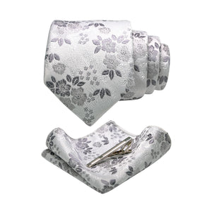 JEMYGINS Floral Silk Men’s Tie Set – Elevate Your Style with Elegance