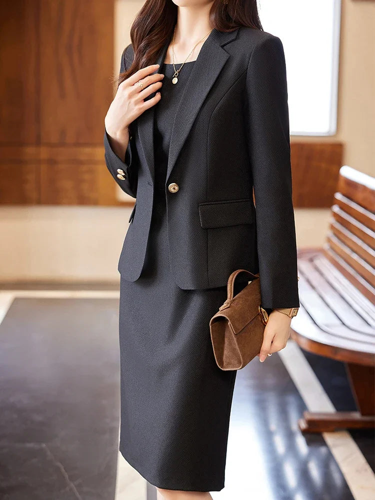 💼 High-Quality Autumn Office Skirt Suit for Women