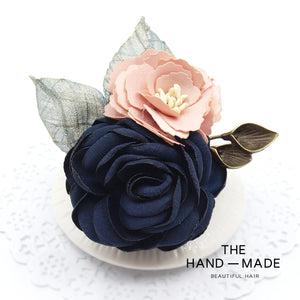 Women's Korean-Style Elegant Fabric Flower Coat with Scarf Buckle