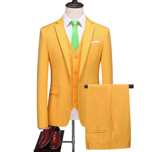 Men’s Three-Piece Suit – Korean Style Elegance