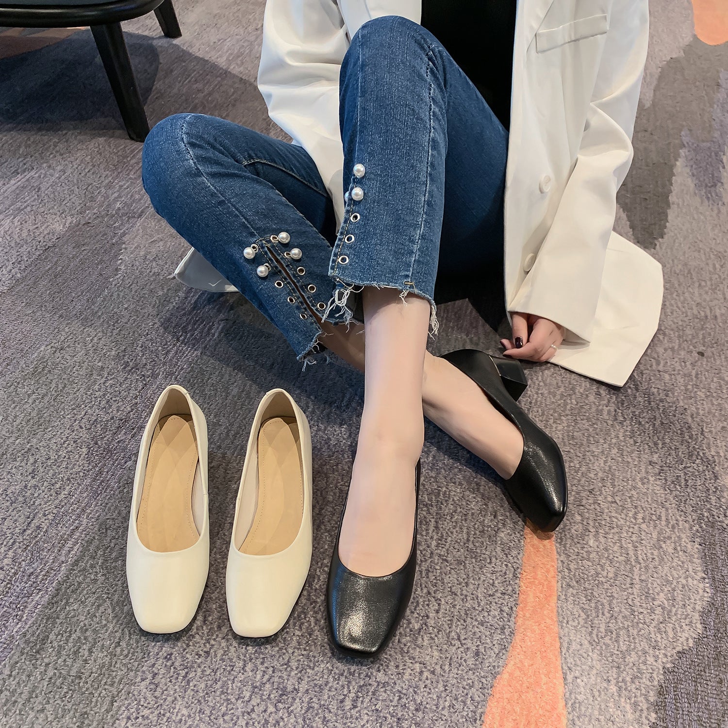 Womenβs Thick Heel High Heeled Shoes