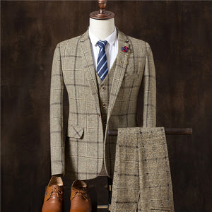 Men’s 3-Piece Suit Set – The Ultimate Wedding Tuxedo for the Modern Groom