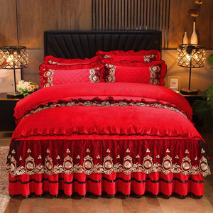 ✨ Lace Bedskirt & Bedding Set – Elegance Meets Everyday Comfort ✨