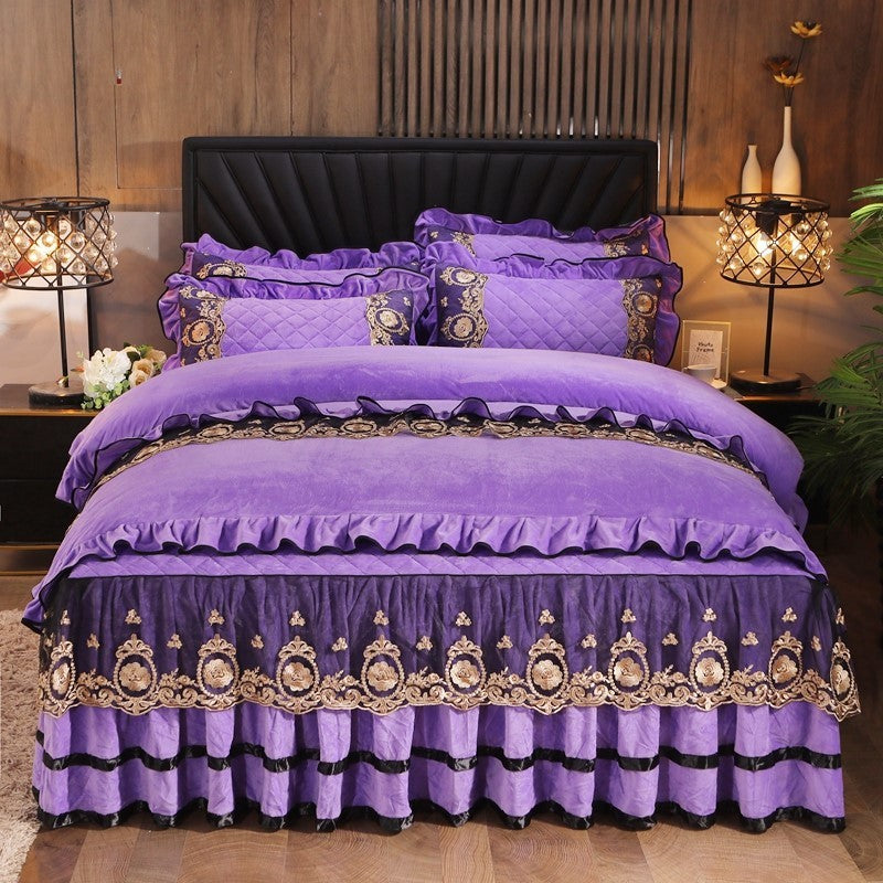 ✨ Lace Bedskirt & Bedding Set – Elegance Meets Everyday Comfort ✨