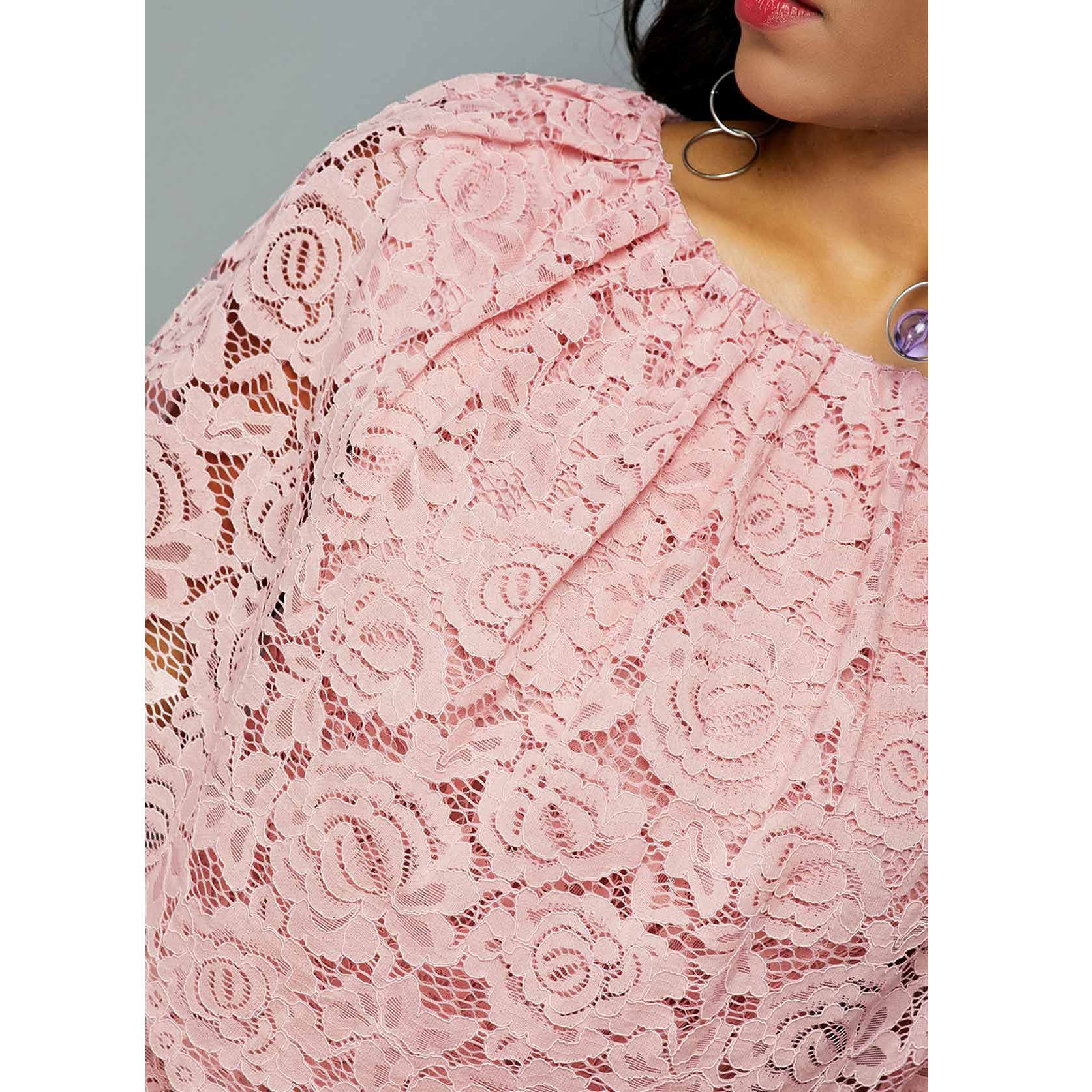 MD African Lace Maxi Dress – Elegant Plus Size African Fashion