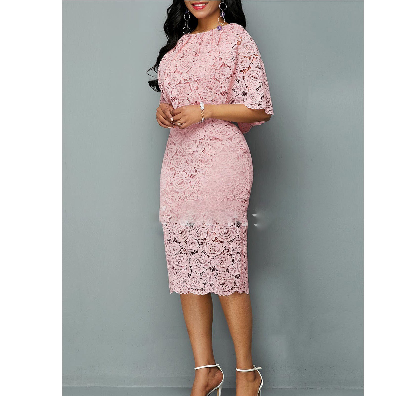 MD African Lace Maxi Dress – Elegant Plus Size African Fashion