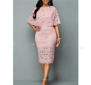 MD African Lace Maxi Dress – Elegant Plus Size African Fashion