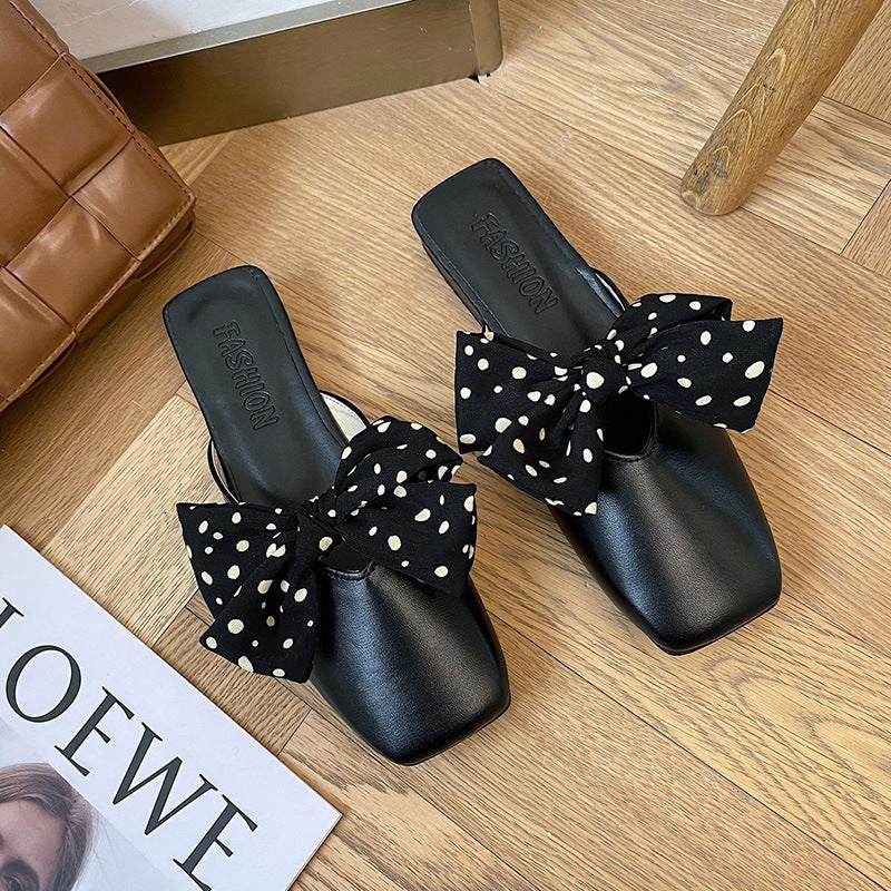 Gentle Wind Thick Heel Baotou Sandals & Slippers