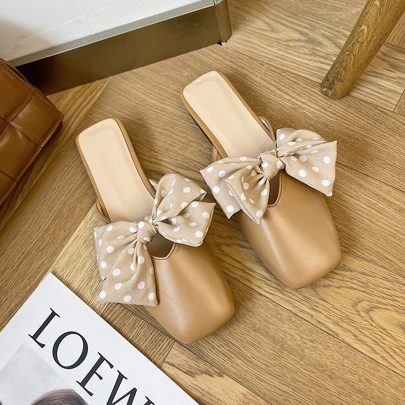 Gentle Wind Thick Heel Baotou Sandals & Slippers