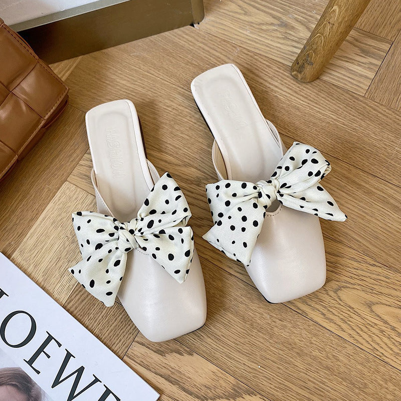 Gentle Wind Thick Heel Baotou Sandals & Slippers