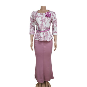 Two Piece Set for Women – Dashiki Long Maxi Dress & Skirt Set
