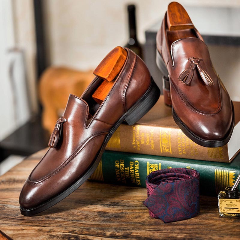 Business Casual Tassel Leather Shoes for Men