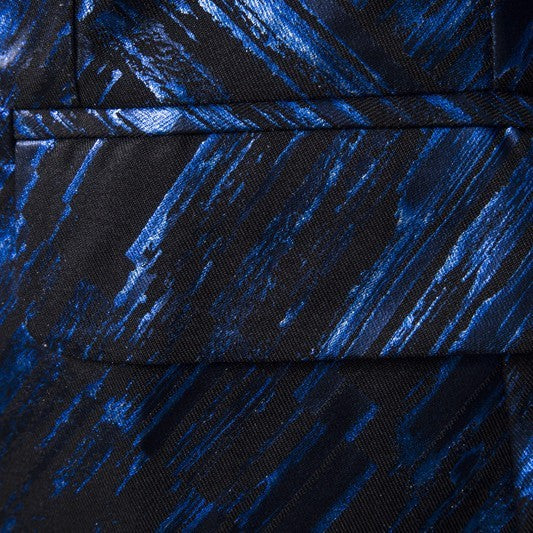 Fashion Print Single-Breasted Men's Suit (European Size)