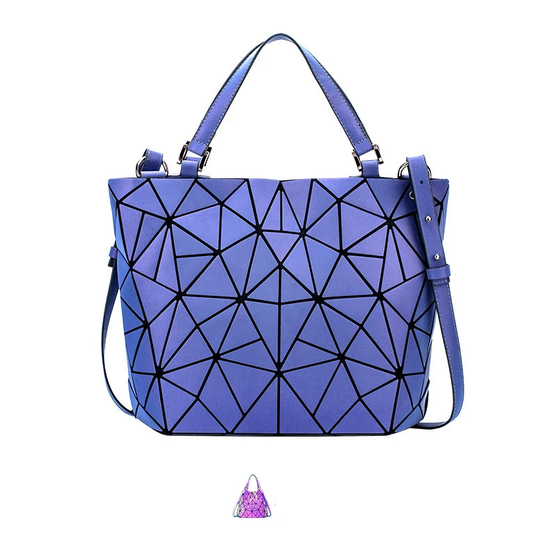 Luminous Reflective Geometric Tote – A Bag That Shines as Bright as You!
