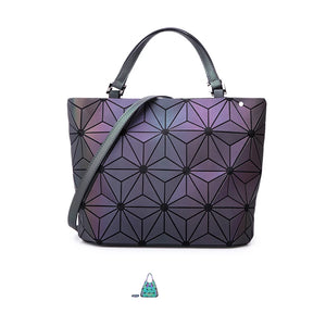 Luminous Reflective Geometric Tote – A Bag That Shines as Bright as You!