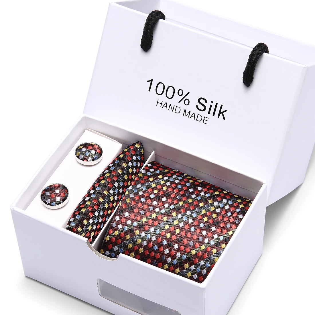 Brand 100% Silk Ties – Extra Long Navy Blue Paisley Necktie Set