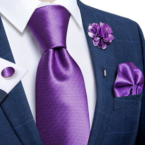 Blue Silver Paisley Neck Tie Set for Men