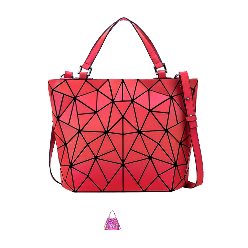 Luminous Reflective Geometric Tote – A Bag That Shines as Bright as You!