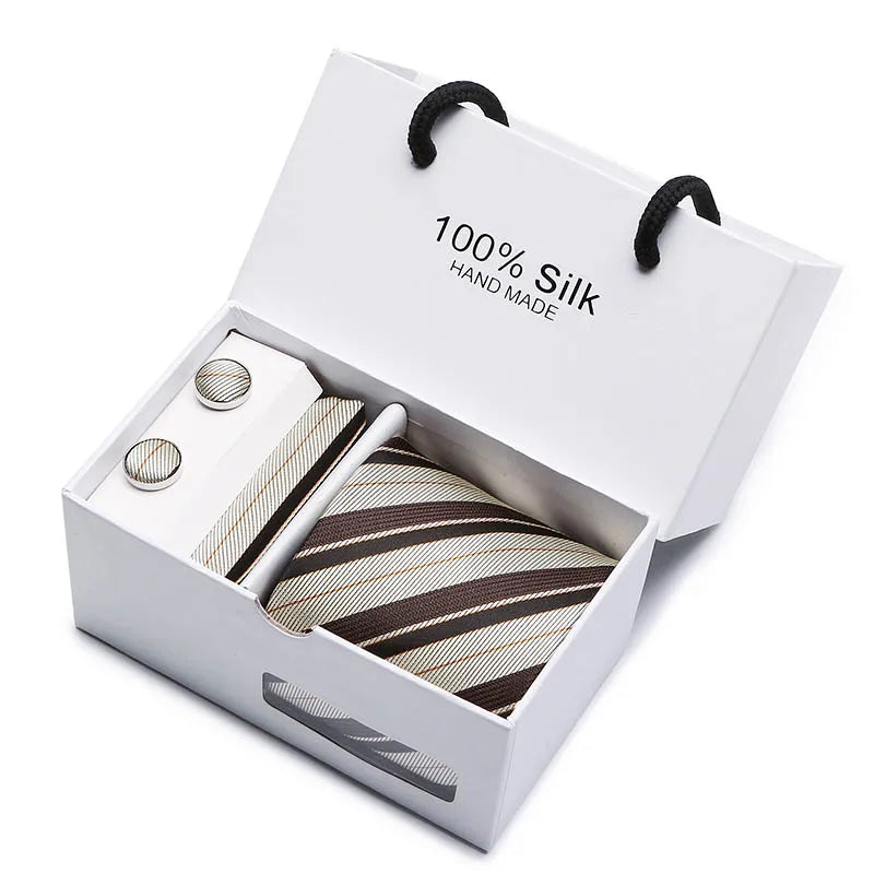 Brand 100% Silk Ties – Extra Long Navy Blue Paisley Necktie Set
