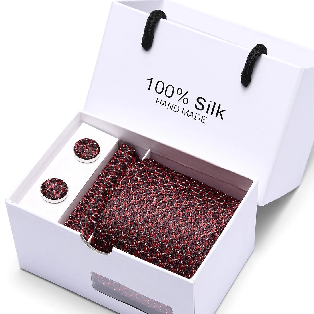 Brand 100% Silk Ties – Extra Long Navy Blue Paisley Necktie Set