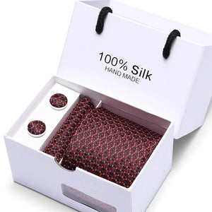 Brand 100% Silk Ties – Extra Long Navy Blue Paisley Necktie Set
