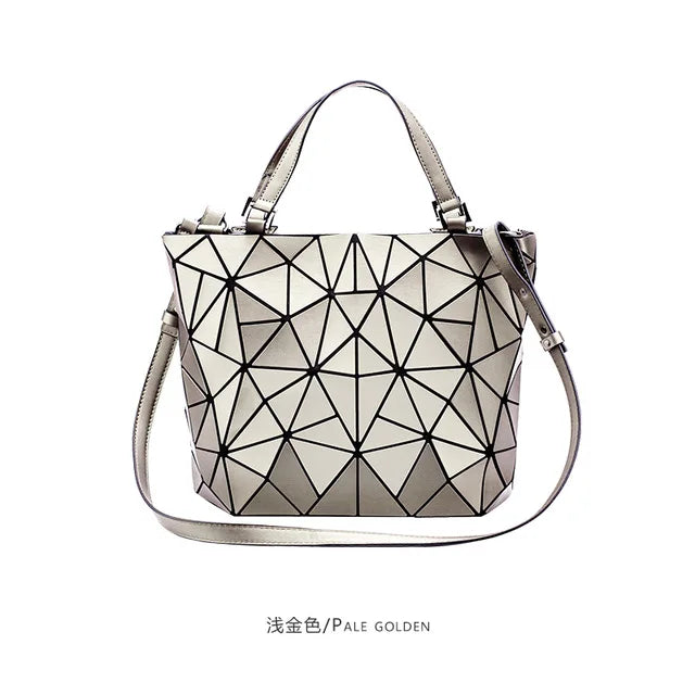 Luminous Reflective Geometric Tote – A Bag That Shines as Bright as You!
