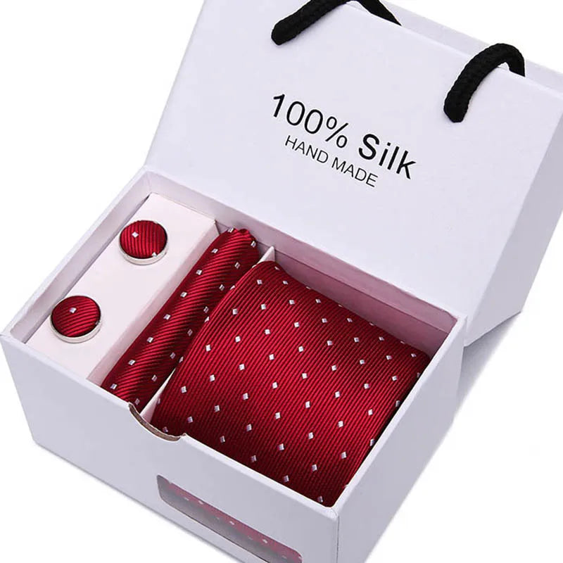 Brand 100% Silk Ties – Extra Long Navy Blue Paisley Necktie Set