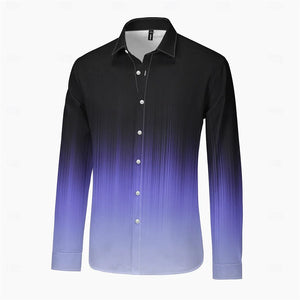 Color-Changing Lapel Men's Button-Up Shirt – Fashion Meets Innovation!