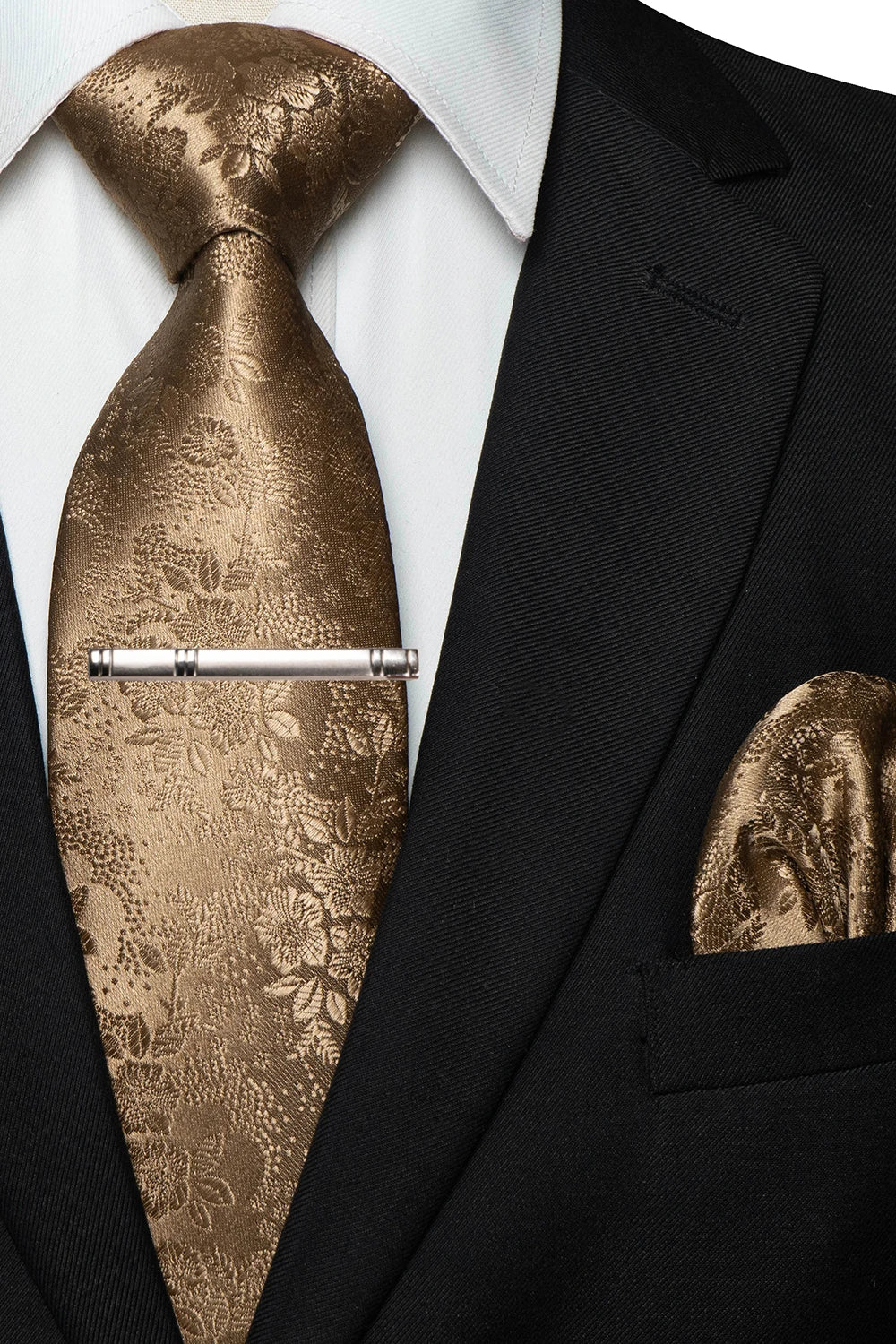JEMYGINS Floral Silk Men’s Tie Set – Elevate Your Style with Elegance
