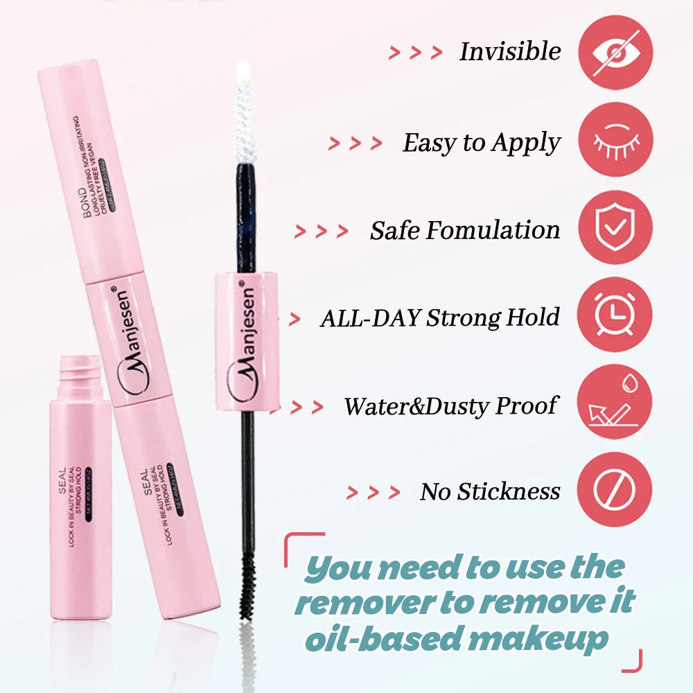 ✨ DIY Lash Extension Kit – Bond & Seal, Remover, Tweezers + Lash Clusters