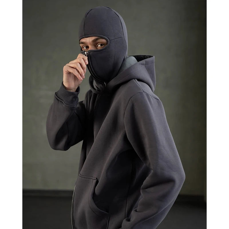 Vintage Y2K Double Hat Sweatshirt – Oversized & Edgy
