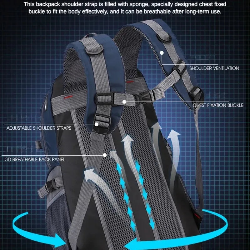 🏕️ 40L Outdoor Hiking & Travel Backpack & School