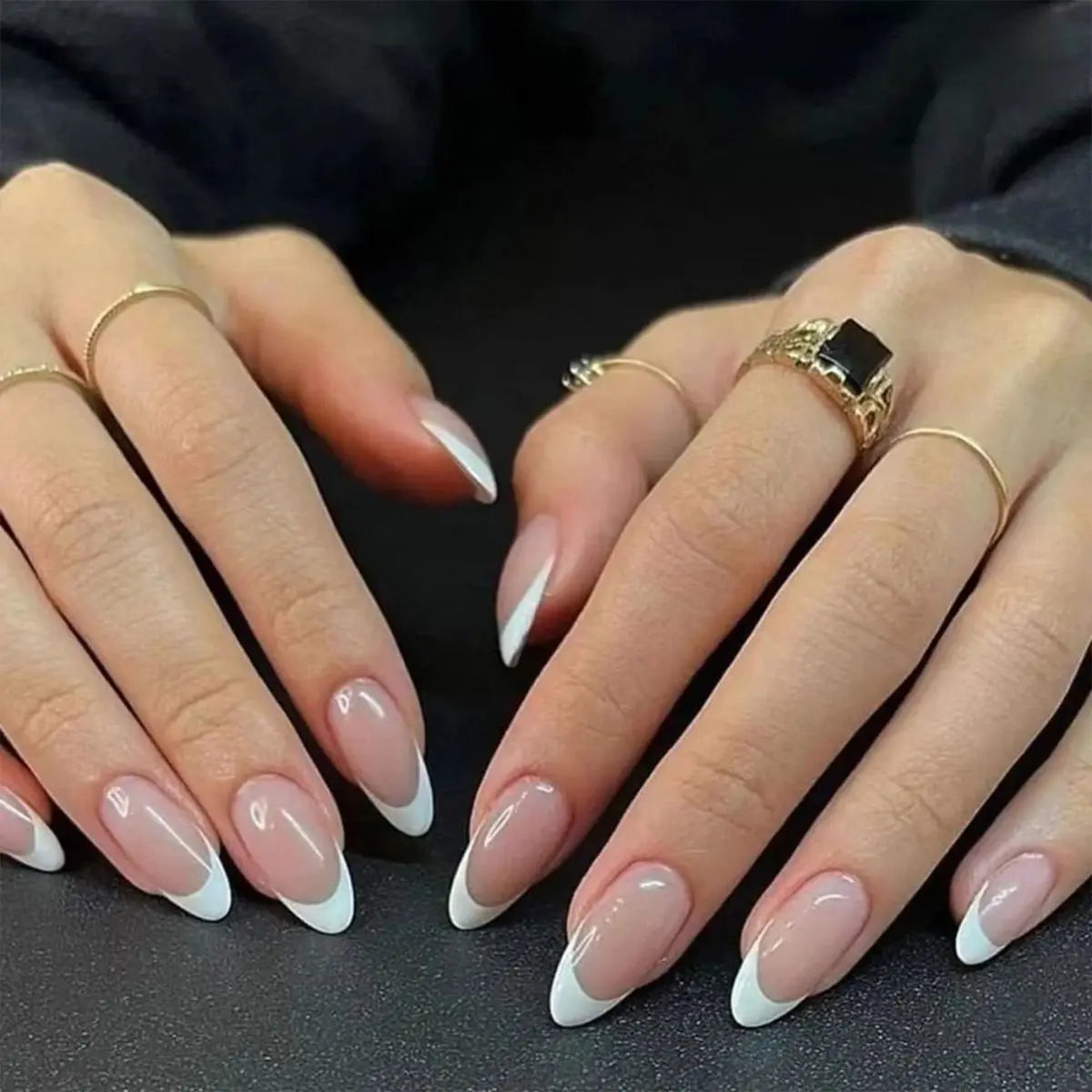 🍒 24pcs Cherry French Almond Press-On Nails – Cute, Wearable & Full of Charm
