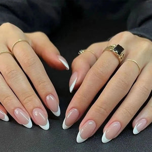 🍒 24pcs Cherry French Almond Press-On Nails – Cute, Wearable & Full of Charm