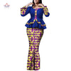 🌞 Summer African Traditional Outfit for Women – Bazin Riche Top & Skirt Set (WY9926)