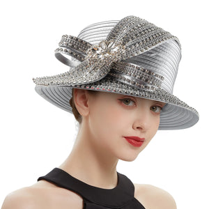 Women’s Satin Sun Hat for Weddings & Special Events
