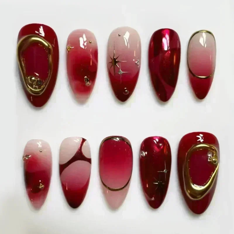 🌸 24pcs Pink Almond Press-On Nails – Sweet Summer Floral with Pearls