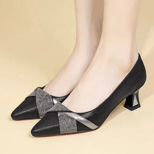 Cresfimix Women’s Crystal Stiletto Heels – Elegance in Every Step
