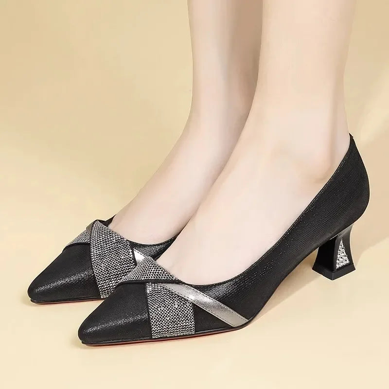 Cresfimix Women’s Crystal Stiletto Heels – Elegance in Every Step